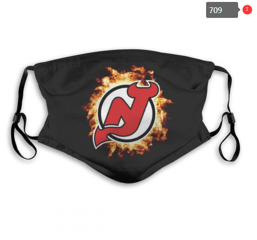 NHL New Jersey Devils #4 Dust mask with filter->nhl dust mask->Sports Accessory